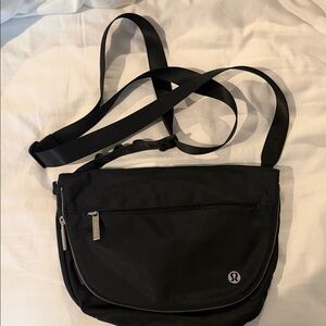 lululemon athletica Black Messenger Bag
